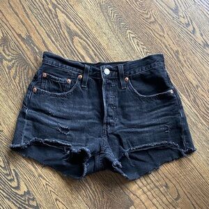 Levi’s 501 Black Denim Shorts